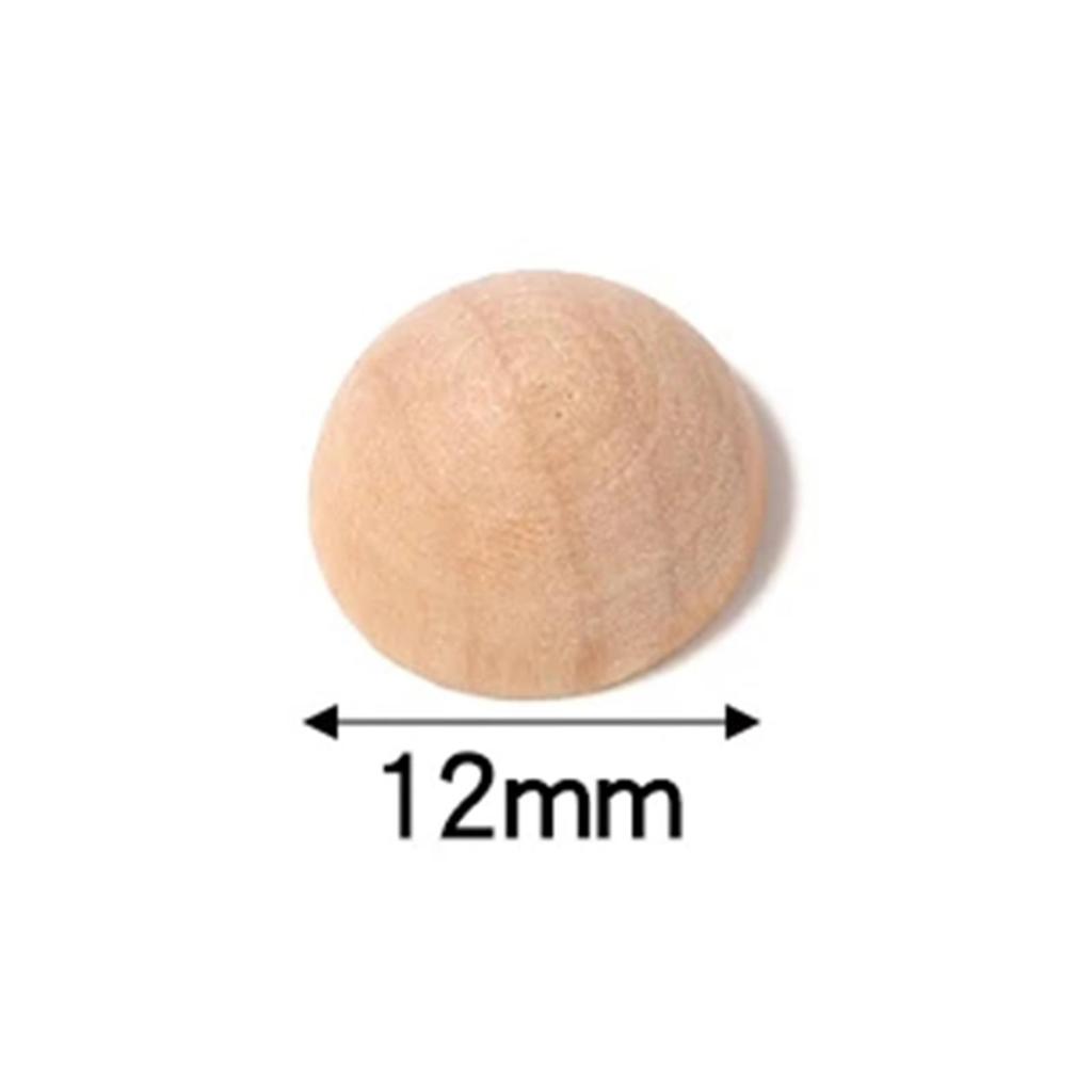 100Pcs Unfinished Half Wooden Beads for Paint DIY Projects Tiered Tray Decor