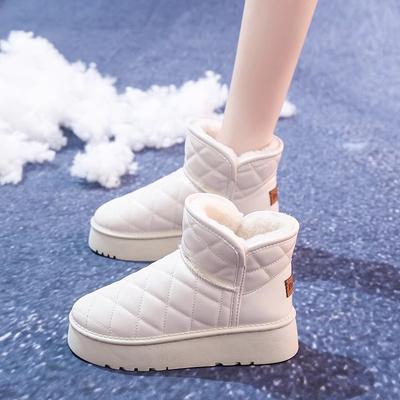 Nordöstliche Schneestiefel Damen 2025 neue Winter Samt verdickte kurze Stiefel wasserdicht, rutschfest und warm Brot Baumwollschuhe