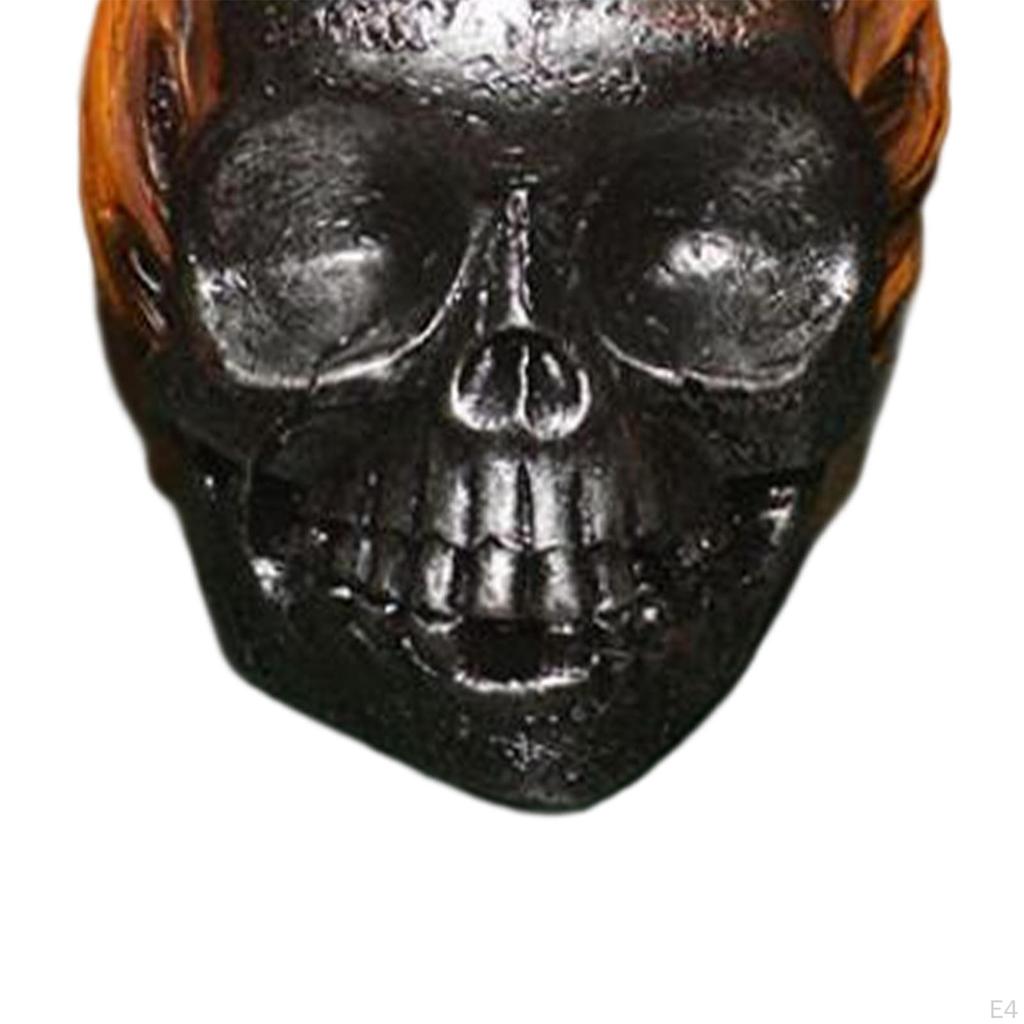 Pumpkin Skull Decoration Halloween Resin Craft Sculpture Horror Decor Ornament for Tabletop