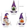 3PCS Halloween Dwarf Resin Gnomes Crafts Halloween Dwarf Statues Ornaments Party Decorations For Workplace Holiday Table Window