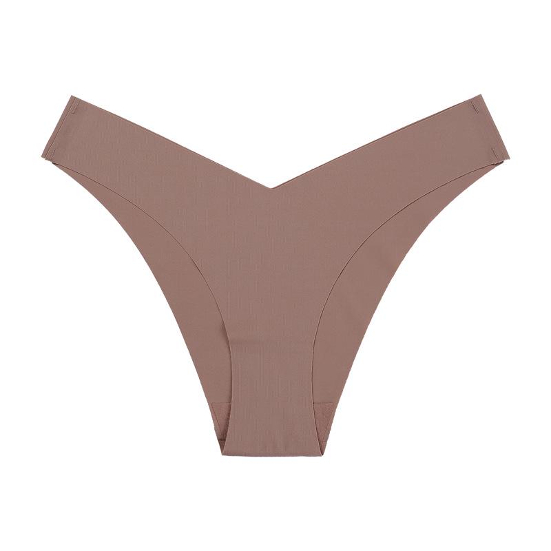 Plus Size Ice Silk Seamless Maternity V-Neck Low Waist One-Piece Sport Breathable Brazilian Panties
