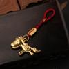Wealth Lucky Horse Bag Pendant Vintage Weaving Key Chains Chinese Zodiac Key Ring  Jewelry Gift