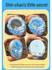 Genuine Crayon Shin-chan Wonderland Abyss Luminous Mirror Keychain & Decompression Toy Bag Charm