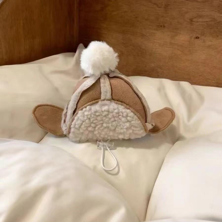 

Шапка для собак с открытыми ушами, зимняя теплая, плюс бархатный головной убор для домашних животных S