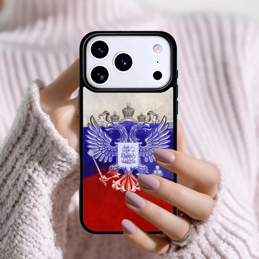 Russia Russian Flags Emblem Bumper Phone Case For Apple iPhone 17 Air 16E 15 14 Plus 13 12 11 Pro Max Mini Funda Cover