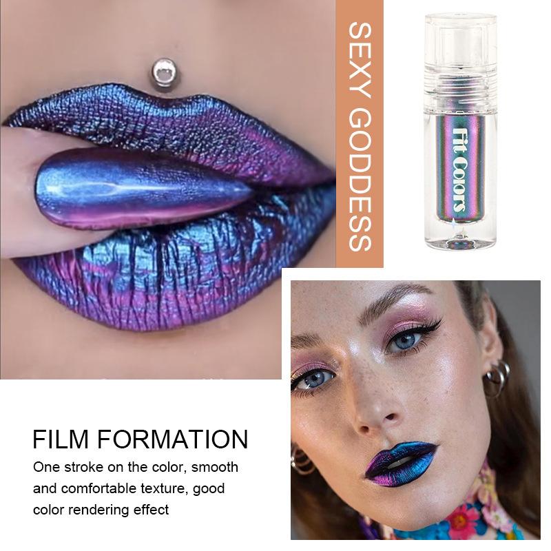 Optical Chameleon Eyeshadow Liquid Dazzling Stage Makeup High Light Film Forming Eyeshadow Liquid Lip Liquid
