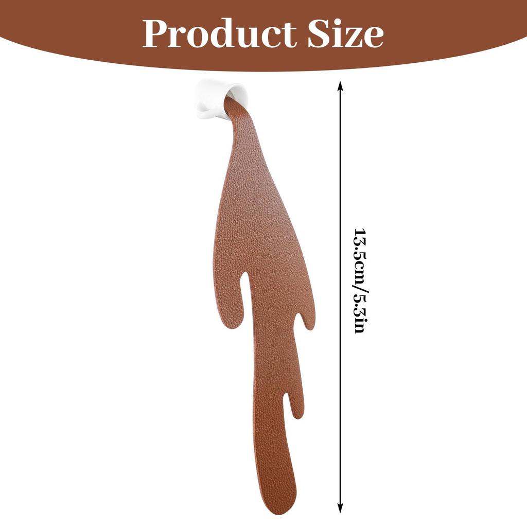 New Fashion Spilled Coffee Bookmark Creative Simple Coffee Cup Bookmark Leather PU Waterproof Coffee Bookmark