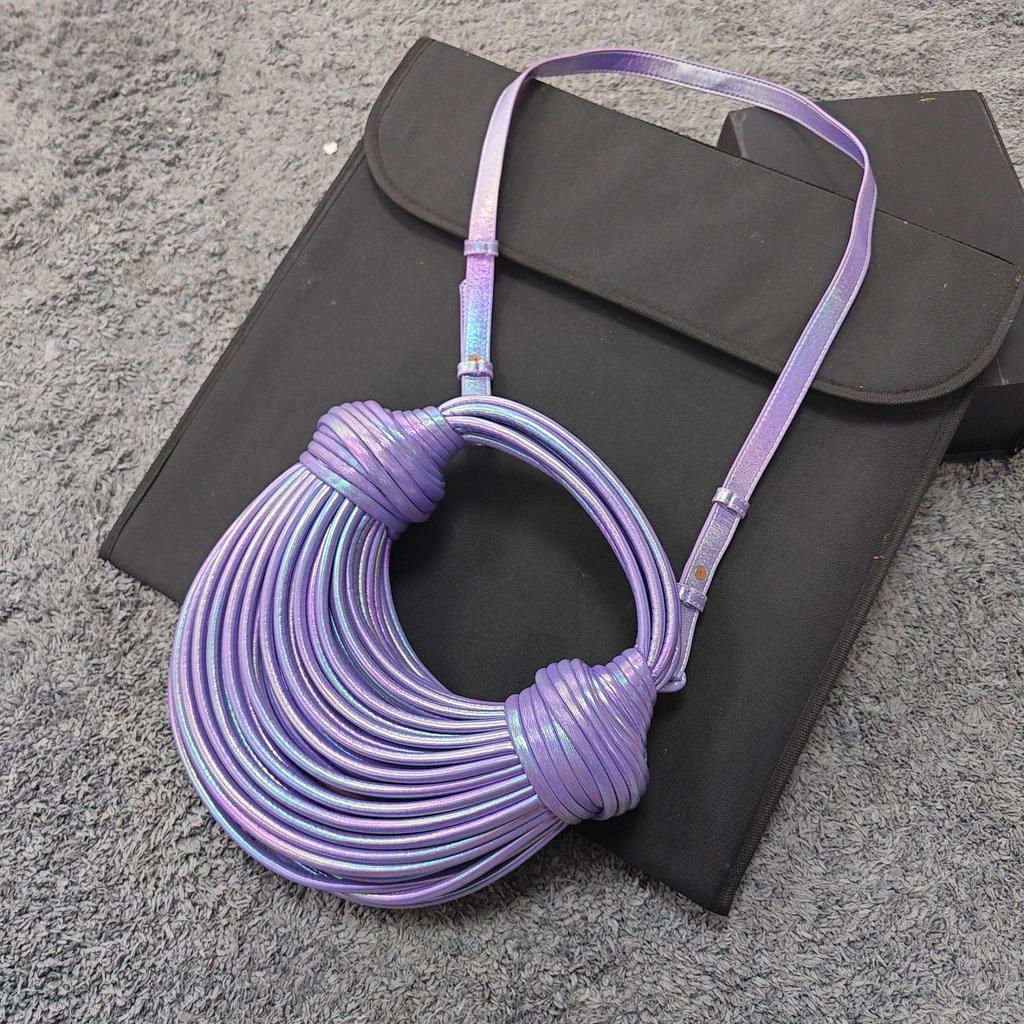 Fashion Handbag Bag Women'S High Sense Niche Design Personalized Noodle Bag Foreign Style Messenger Bag Women'S Tide Weaving