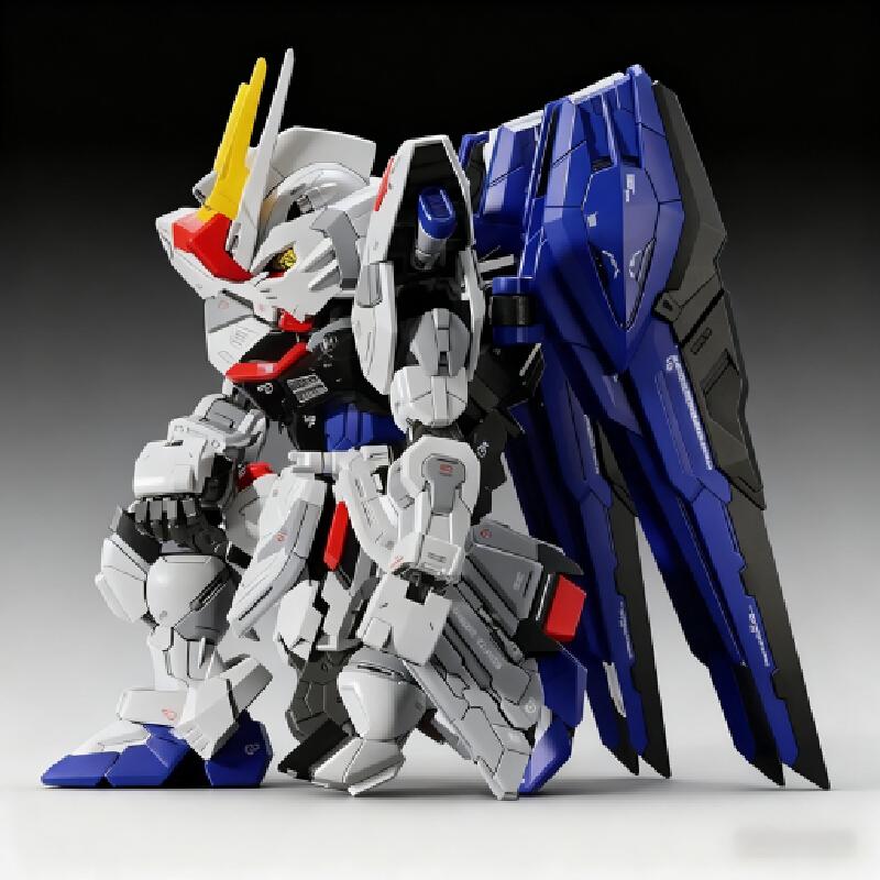 Mgsd Zgmf-X10a Q-Version Assembly Model Kit  Action Figures Plastic Toy Model Exquisite Desktop Decorations Collectiond Boy Gift