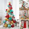 114pcs Christmas Tree Latex Aluminum Film Balloon Tree Set Red Cane Christmas Day Party Venue Decoration Set Party Decoration