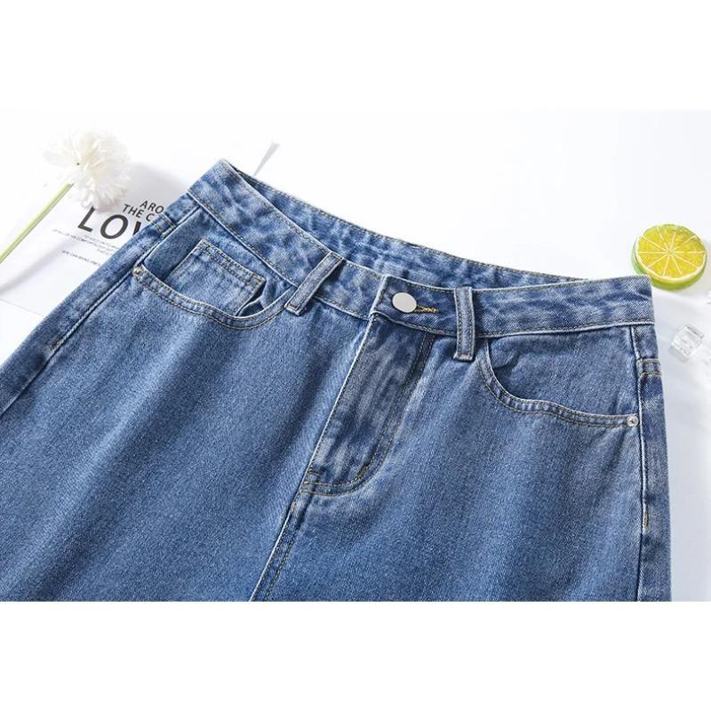 Корейский стиль классические джинсовые шорты женские летние синие шорты с высокой талией — фото 8