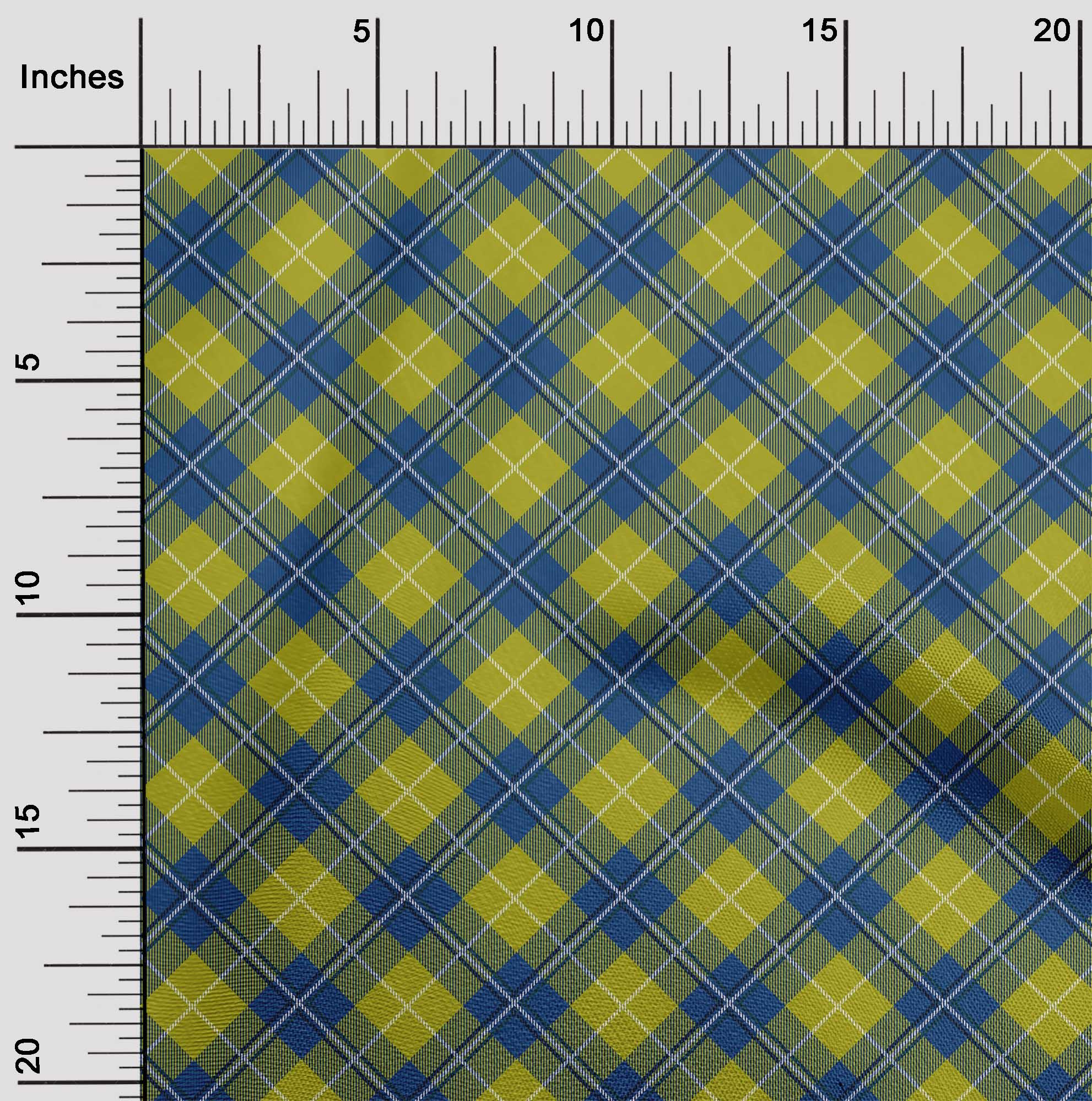

OneOone Cotton Flex Fabric Tartan Тканина з принтом у клітинку BTY шириною 40 дюймів 42 Inch Wide - Viscose Chiffon зелений