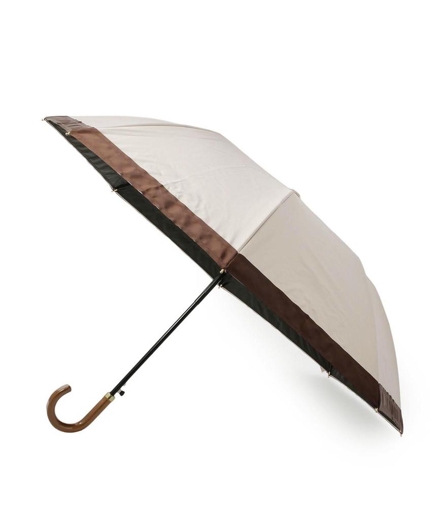 D Folding Grosgrain Light Beige Free Size ITS'DEMO Umbrella, Jump, Women's, (051), (P9432690)