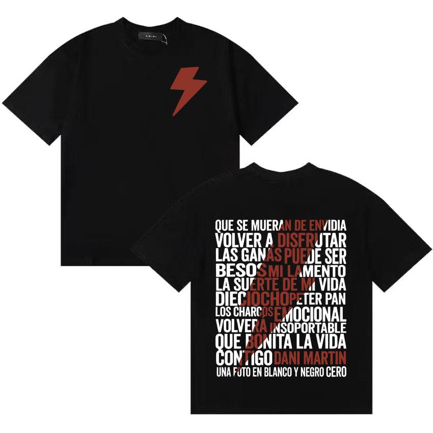 Rapper Dani Martin La Montana Rusa Gothic Music Tour T Shirt Unisexs ONeck Clothes Hip Hop Tee Shirt Cotton Oversized Y2K Tshirts