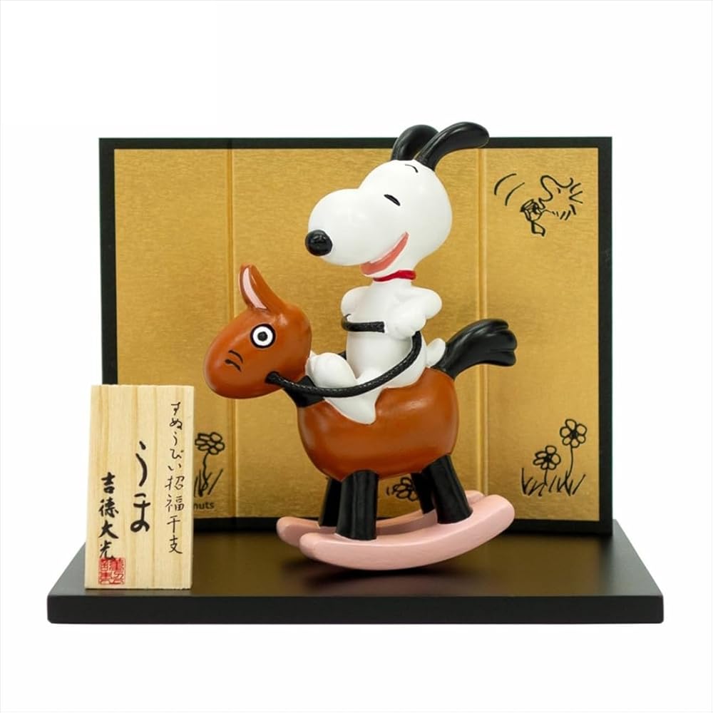Yoshitoku Snoopy Zodiac Decoration 2026 Year of the Horse Collectible Figure 183256