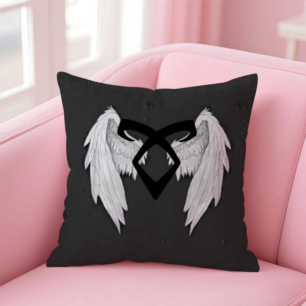 

S-ShadowhuntersS Cushion Cover Comfortable Reversible Pillow Cover Ideal for Car Sofa Bedroom & Beyond 12x12Inch