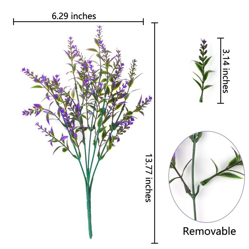 1PC Artificial Flower Plastic Lavender Fake Plant Wedding Home Garden Decoration Bridal Bouquet Photography