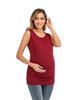 New Round Neck Solid Color Maternity Nursing Tank Top