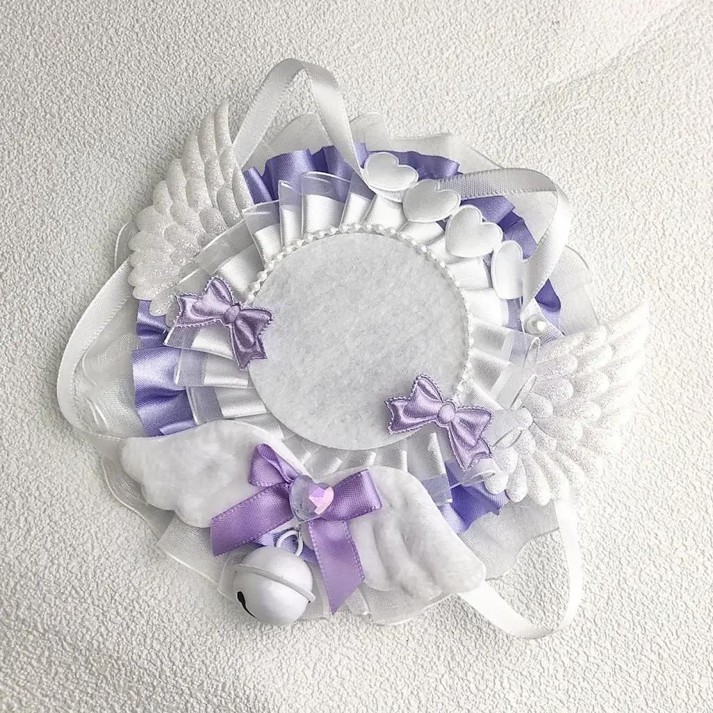 5.8cm Cute Creative Design Badge Pin Holder Kawaii Wings Lace Bow Kpop Badge Clip Displaying Protector Photocard Badge Holder
