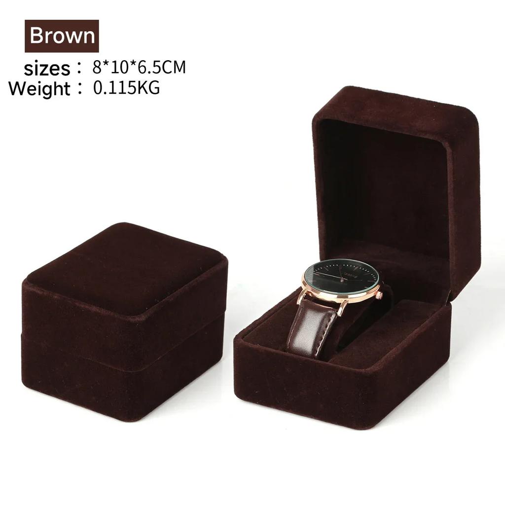 Fashion Flannelette Watch Packaging Boxes Case Display Holder Bracelet Jewelry Storage Organizer For Woman Man Gift Wholesale