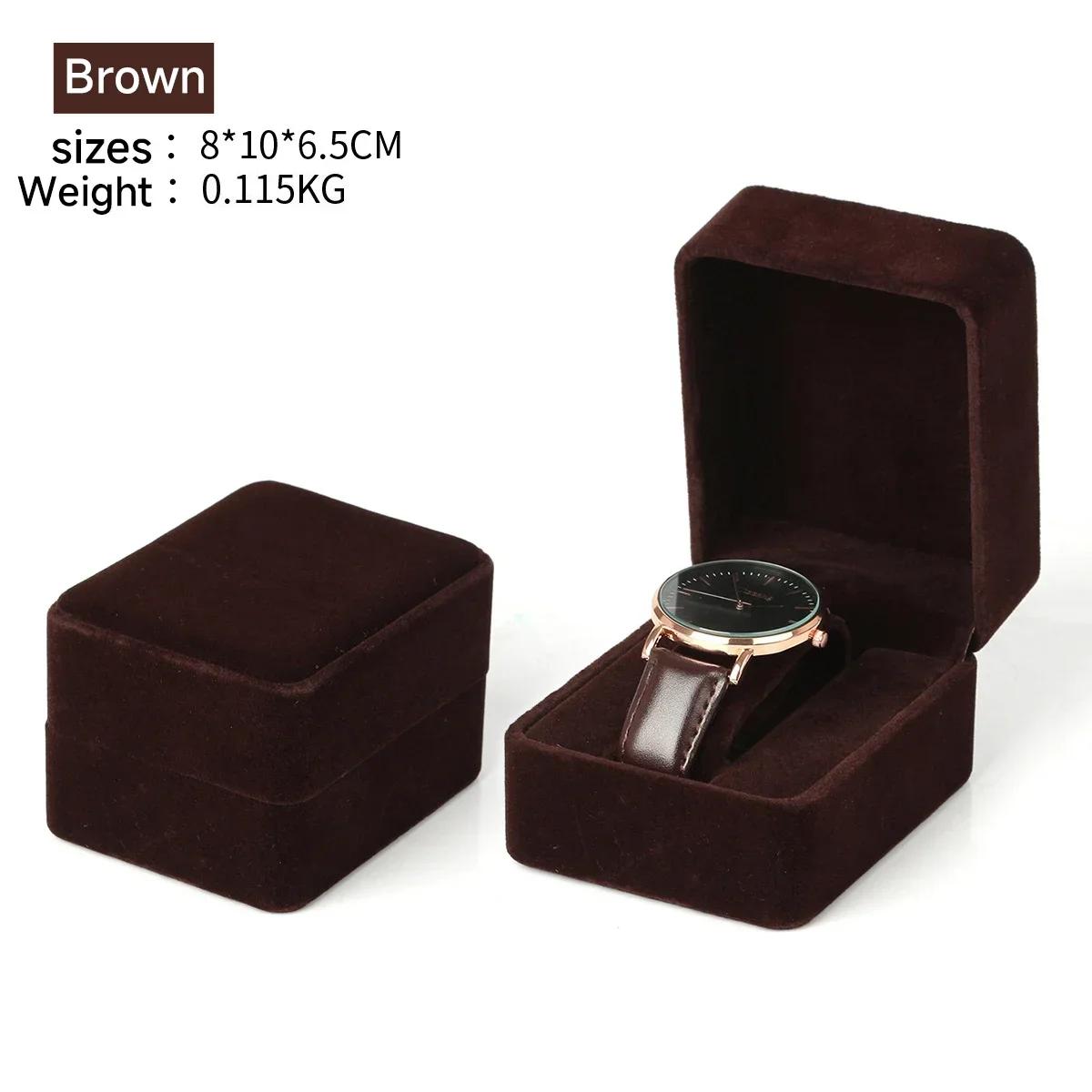 

Fashion Flannelette Watch Packaging Boxes Case Display Holder Bracelet Jewelry Storage Organizer For Woman Man Gift Wholesale