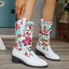 Fashion Shoes for Women 2024 High Quality Sleeve Women's Boots Winter Pointed Toe Mixed Colors Short Barrel Chunky Heels Fashion Boots