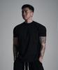 Eosendeo Shoulder Line Semi-Crop Muscle Fit Short Sleeve [Black]