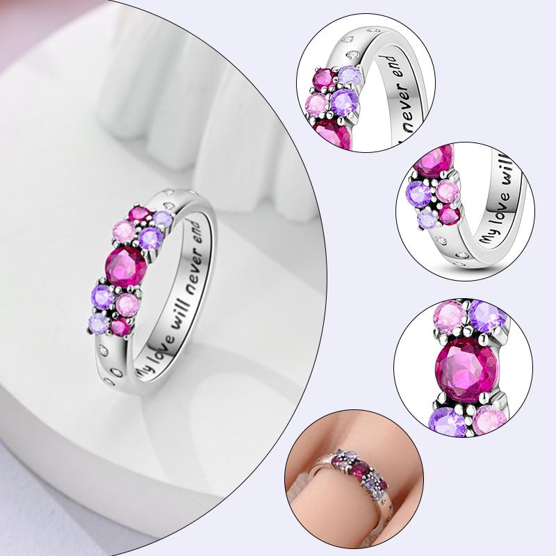 New 925 Silver Rings Zircon Sparkling CZ Rings Rings For Women Original Wedding Fine Jewelry Accessories Gifts