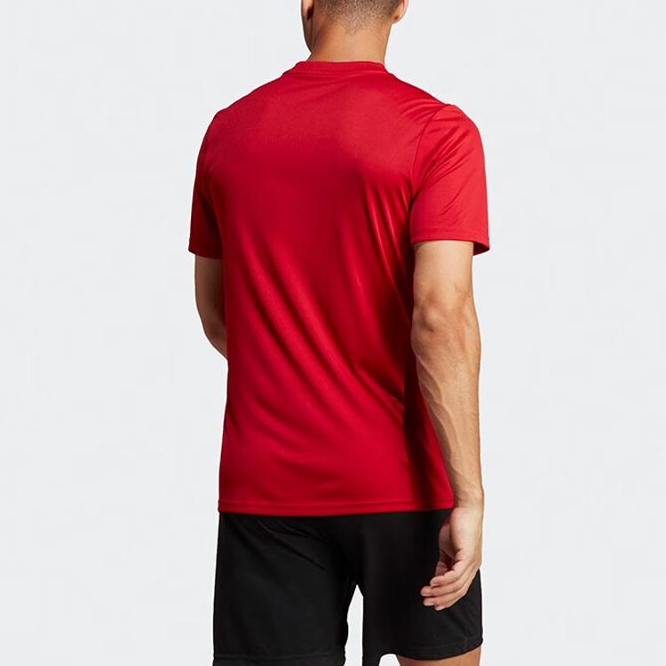 Adidas Team Icon 23 Geometric Pattern Printed V-Neck Short Sleeve Soccer Jersey Men Jersey Deep-Red HT6551