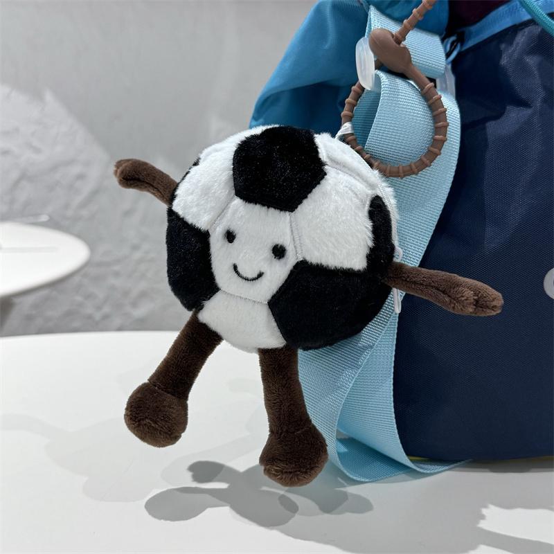 Kawaii Sports Ball Plush Keychain Coin Purse Football Basketball Tennis Baseball Stuffed Toy Cute Bag Decor Birthday Gifts Girl
