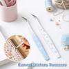 Stainless Steel Curved Stickers Tweezers High Precision Cartoon False Eyelash Tweezers Anti-static Lashes Extension Tweezer