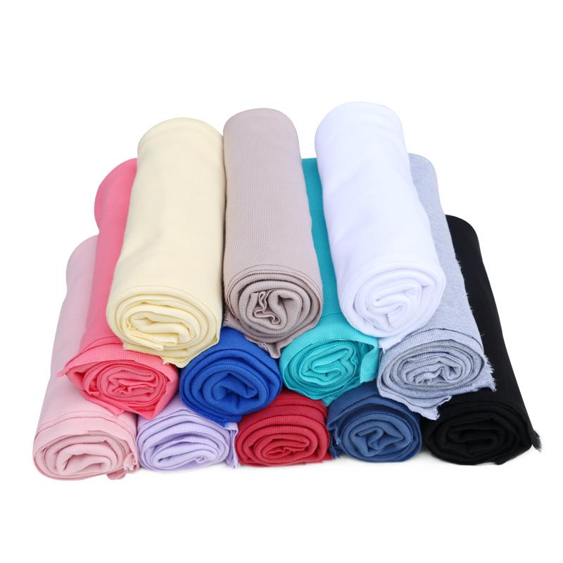 120x50cm Elasticity Cotton Ribbed Knitted Fabric For Undershirt, Women's Dresses, T-shirts, Vests, Handmade DIY Sewing Fabrics