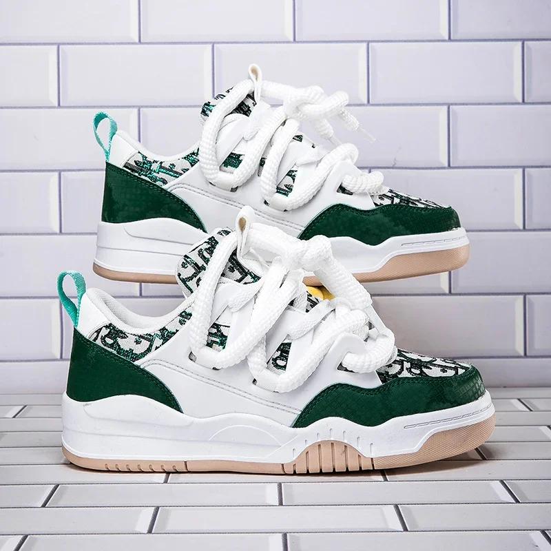 

Fashion Fashion Brand Low Top Couple Walking Shoes Men s and Women s General Sports Sneakers Lace-up Wear Resistant Running Tennis Shoes 47 белый