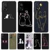 Transparent Phone Case for Xiaomi Mi 14 13 12 11 Ultra 13T 12T 11T Poco X3 NFC F3 F6 Pro Lite 5G Soft TPU Cute Line Cat Pattern