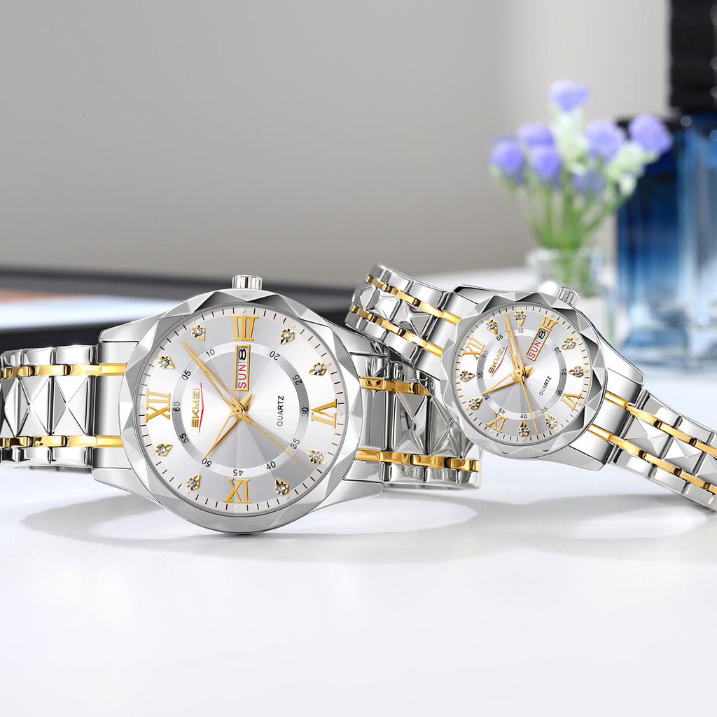 Fashion Elegant Womens Watch Multi Functional Waterproof Calendar Quartz Women's Clock Gift Box Selected Gifts