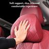 Memory Foam Car Neck Pillow Waist Pillow Nappa Leather Car Headrest And Lumbar Set Seat Accessories Car Neck And Lumbar Support
