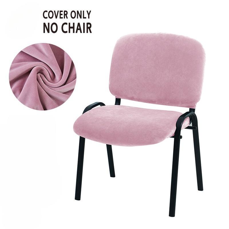 1 Seater Nordic Style Velvet Chair Cover Short Back Split Dining Chair Back Seat Covers Dust-proof Protective Case for Home