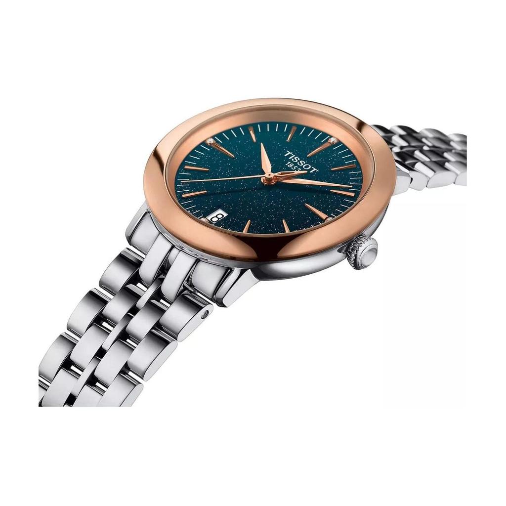 TISSOT Star Halo Series Quartz Movement Women's Watch 33mm Blue Dial Stainless Steel Case T929.210.41.046.00