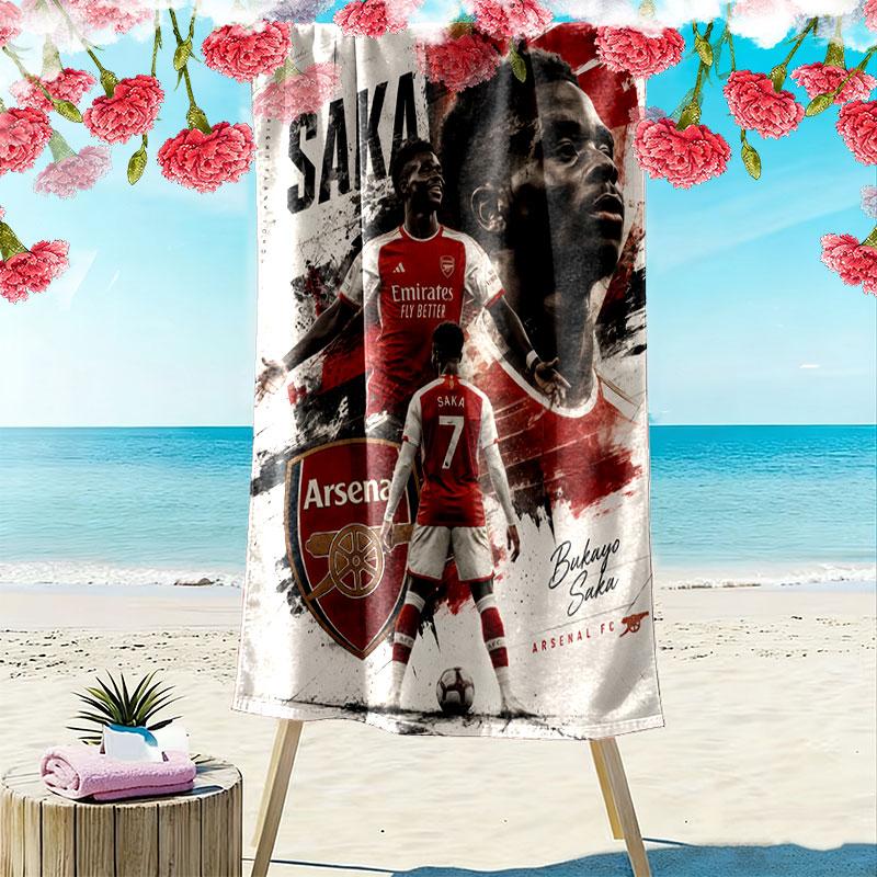 Bukayo Saka Hero Beach Towel, Large Soft Quick Dry Towel for Beach Camping Swimming