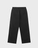 WORK ON BODY OFF Kura Semi-Wide Cotton Elastic Waist Pants [Black]