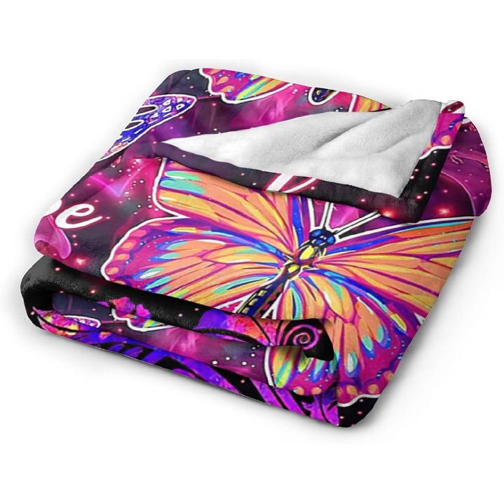 Butterfly Blanket Soft Plush Fleece Throw Blankets Cozy Fuzzy Butterfly Stuff Bedding Gifts for Women Girls Boys Kids Adults 40"X50"