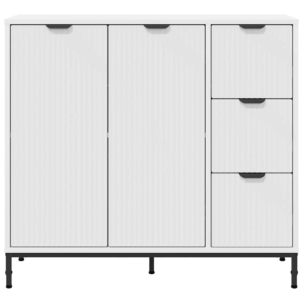 Sideboard with Drawers White 89.5 X 33 X 82 Cm Particleboard
