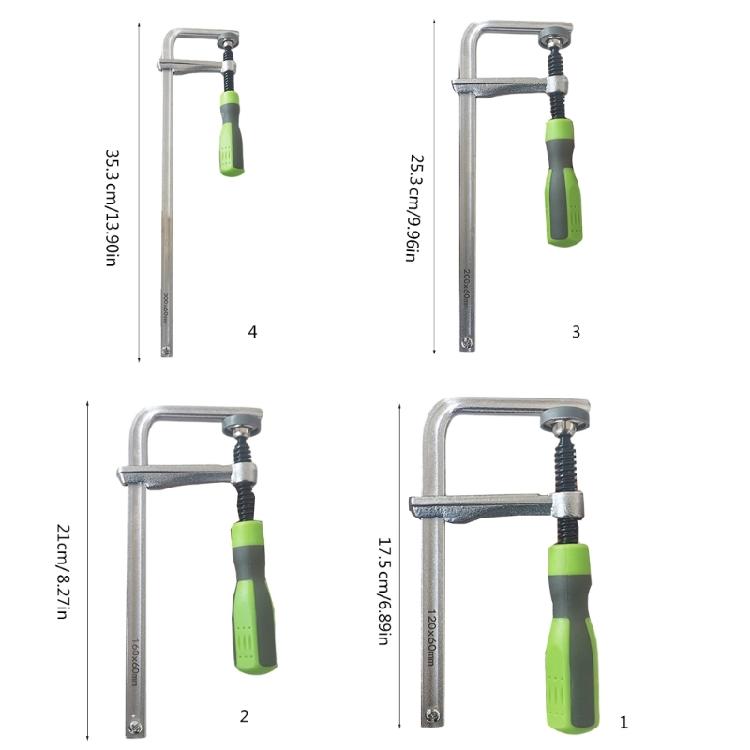 Adjustable Guide Rail Clamps with Plastic Handle Screw Action Arm Clamp for Woodworking Table Track Sawing Rails