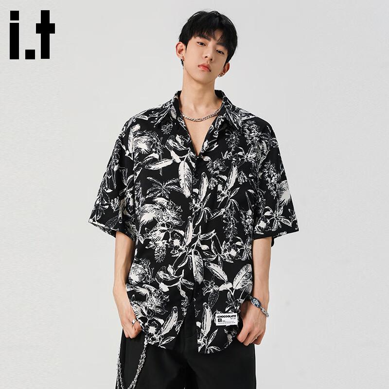 

Men s :CHOCOOLATEit Floral Ice Silk Beach Shirt M