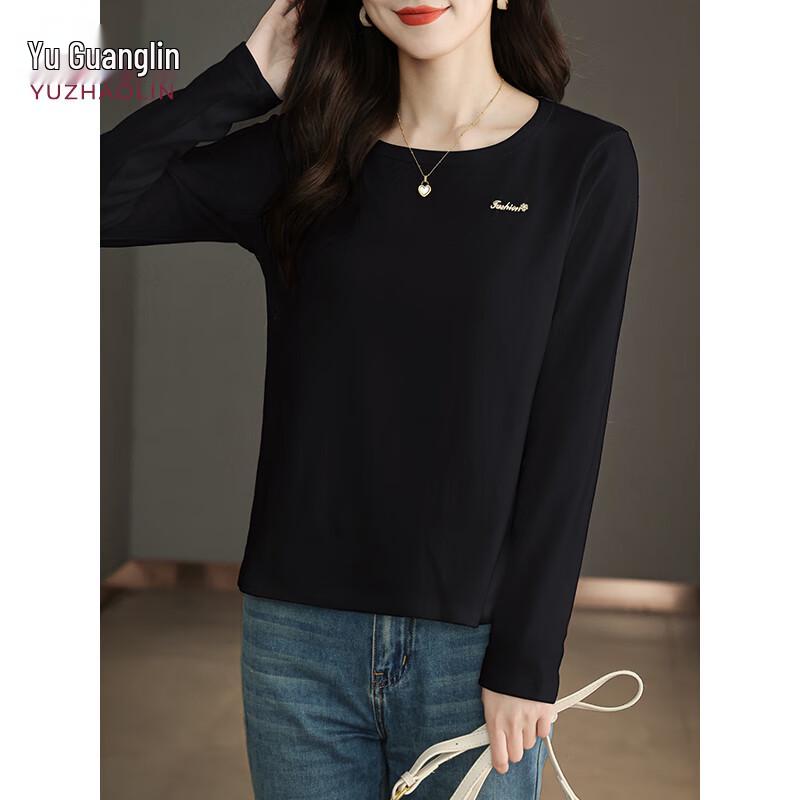 Yuzhaolin Women's Round Neck Long Sleeve T-Shirt