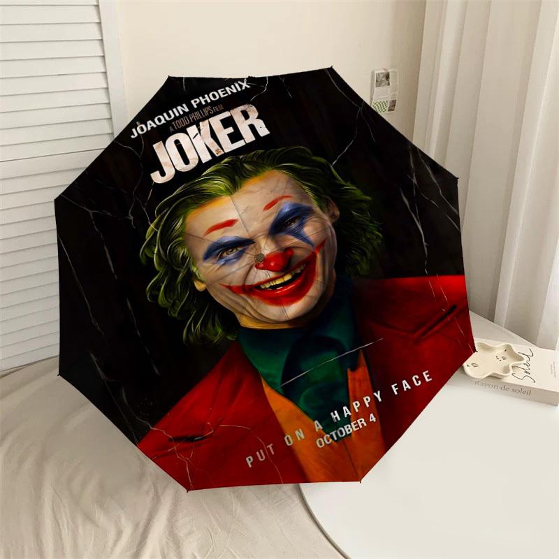 

1pc Joker Joaquin Phoenix Automatic Open/Close Umbrella Compact Folding Umbrella with 8-Rib Shaft lightweight esign, for Women/Men1183A