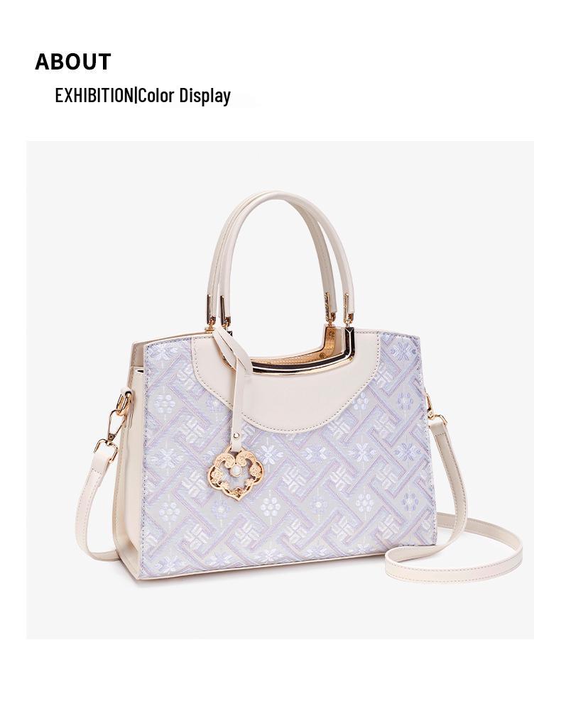 Guangxi Zhuang Brocade Women's Large-Capacity Handbag, 2026 New Style High-End Shoulder & Crossbody Bag