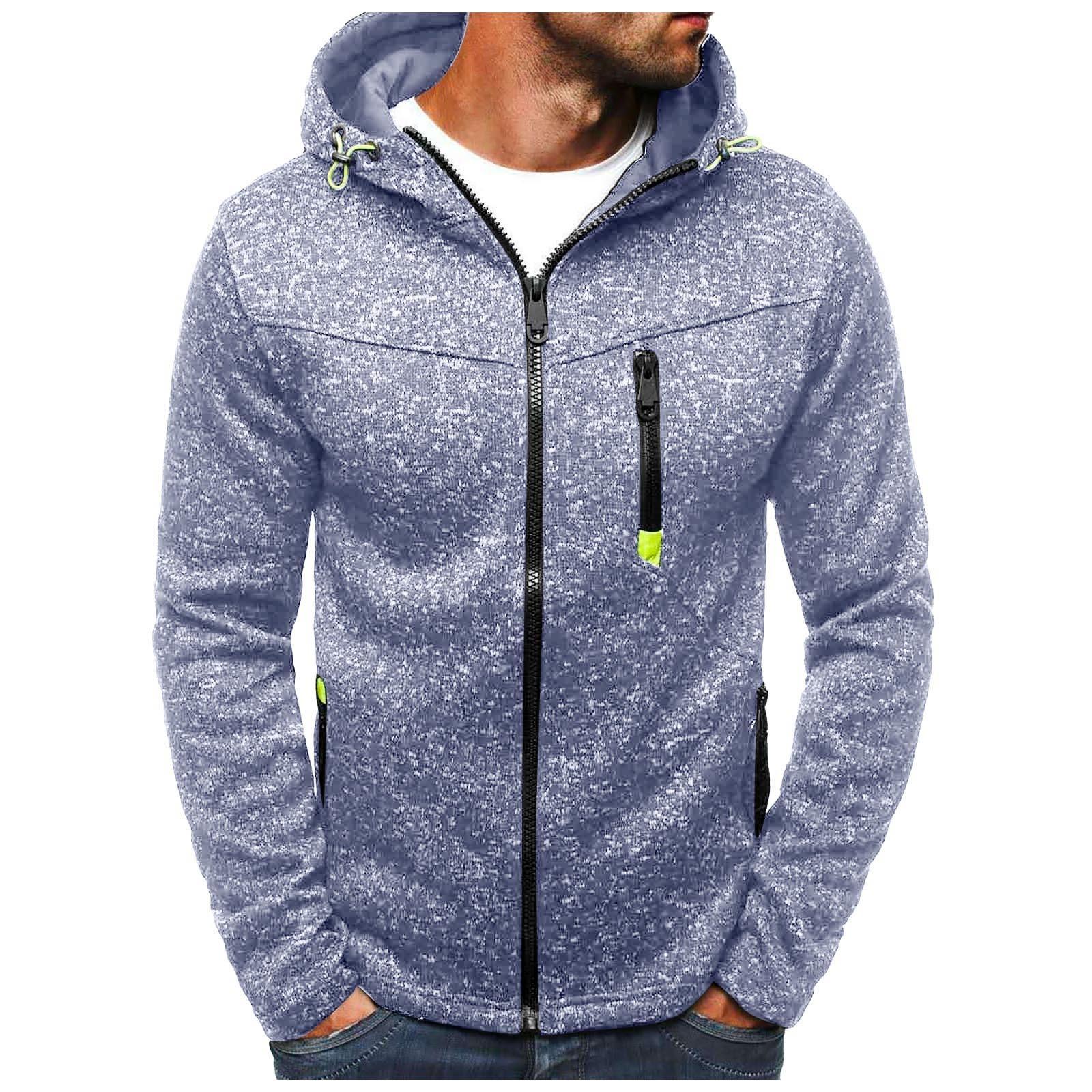 Glasses Casual camouflagesportsweatshirt voor heren, jas met lange mouwen en rits en capuchon L