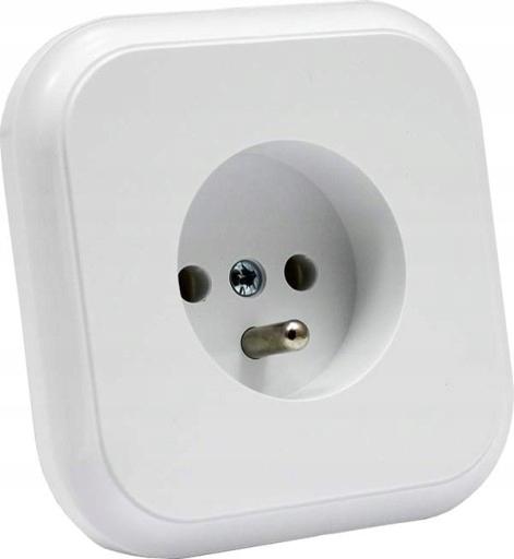 Gniazdo Ścienne 230 V IP20 Białe Z Uziemieniem Jednogniazdowe 1 Szt.