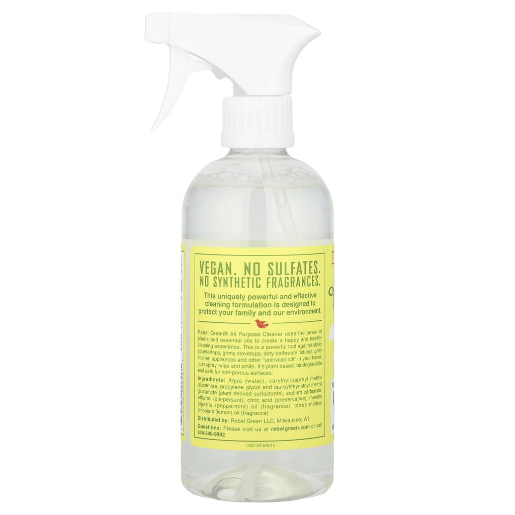 All Purpose Spray, Peppermint & Lemon, 16 oz (473 Ml)